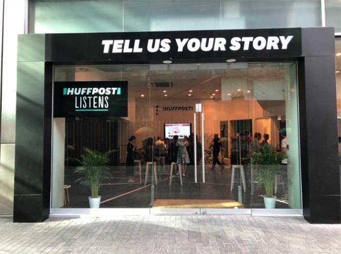 Huffington Post popup newsroom